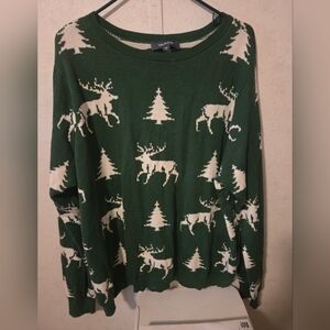 Modcloth green winter sweater 2x